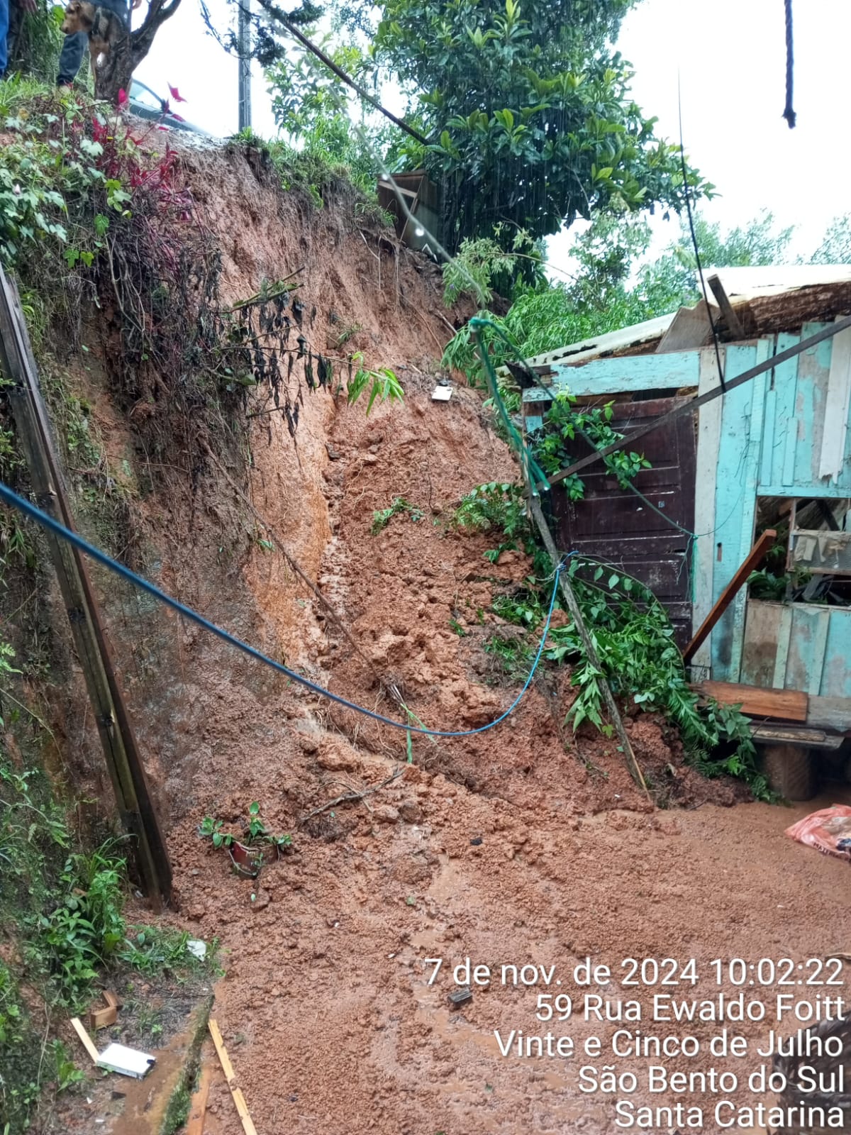 Foto: Defesa Civil de São Bento do Sul | reprodução