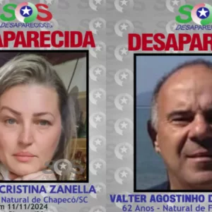 Casal está desaparecido desde segunda-feira (11) | Imagem: PMSC / Reprodução