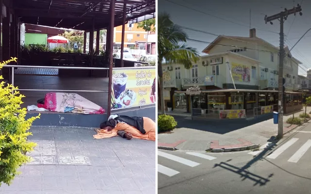 Pessoa em situação de rua é morta a pedradas em Florianópolis. – Foto: CBMSC/Google Maps/Reprodução