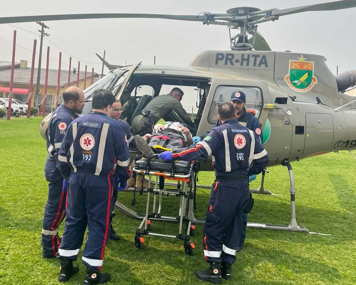 Serviço aeromédico. | Foto: Governo de Santa Catarina