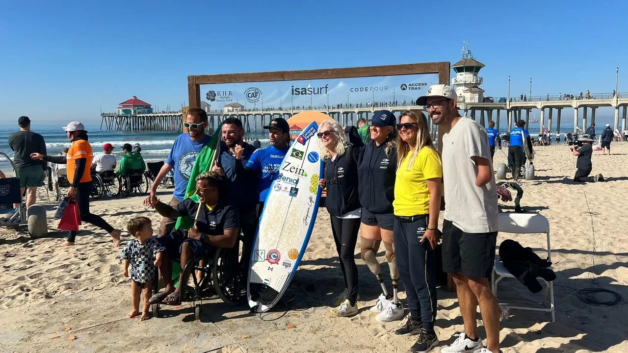 Surfista adaptado Luciano “Nem” Silveira conquista o título mundial de Parasurfe na Califórnia | Divulgação.