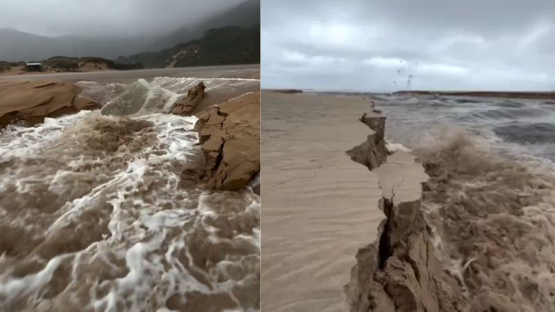 'Força absurda': Surfista mostra lagoa se rompendo em Florianópolis