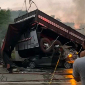 Acidente entre ônibus e carreta deixa 21 mortos na BR-116