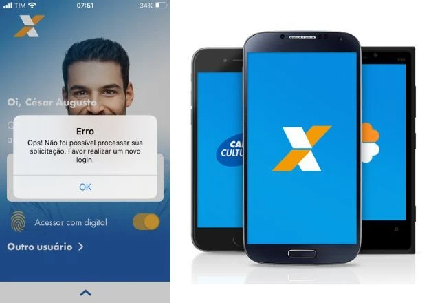 Clientes da Caixa relatam instabilidades com site e aplicativo neste domingo | Imagem: Reprodução