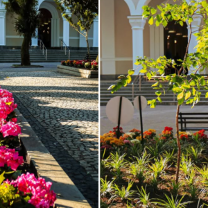 Criciúma Praça Nereu Ramos passa por revitalização. - Foto: Unesc/Reprodução