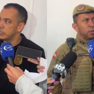 Delegado Sérgio e Tenente-Coronel Rangel. | Foto: Rádio Clube de Lages