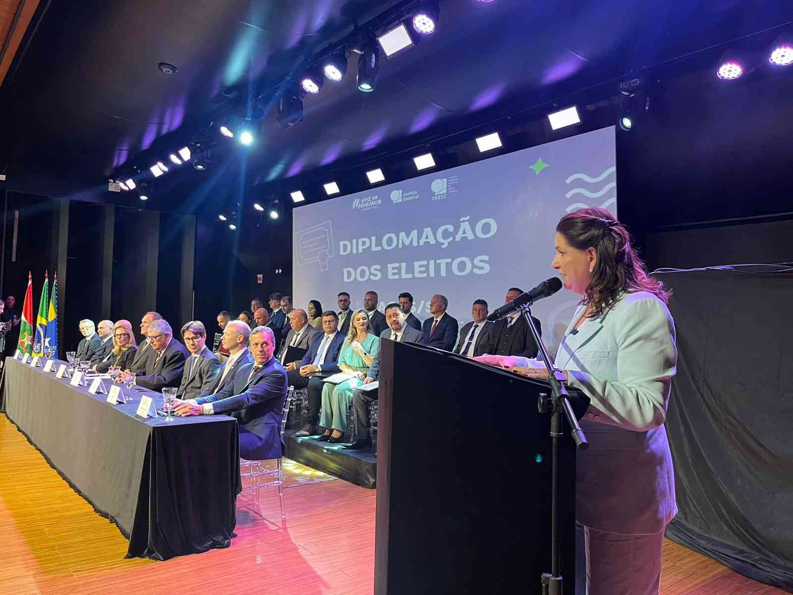 Diplomação em Lages. | Foto: Alessandra Simionato / Rádio Clube