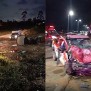 Acidente fatal na ponte de Ilhota deixa dois mortos e dois feridos