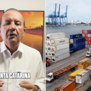 Indignado, Jorginho Mello se manifesta sobre federalização do Porto de Itajaí