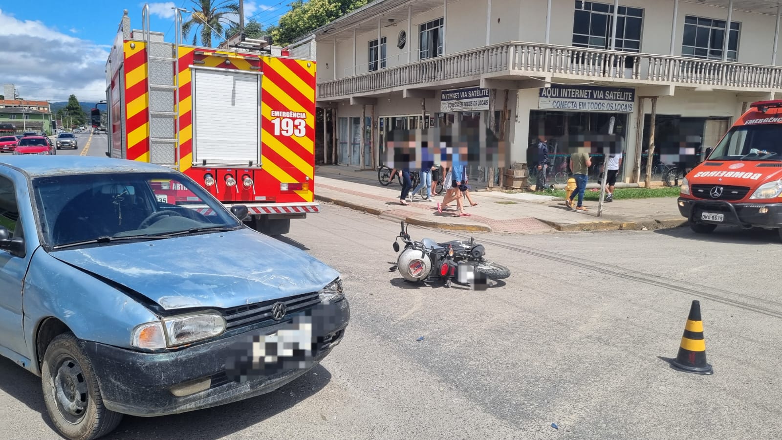 Motociclista fica ferido após acidente em Urubici | Foto: CBMSC