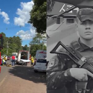Jovem militar morre após grave acidente no Extremo-Oeste de SC | Foto: Redes Sociais / Portal Peperi