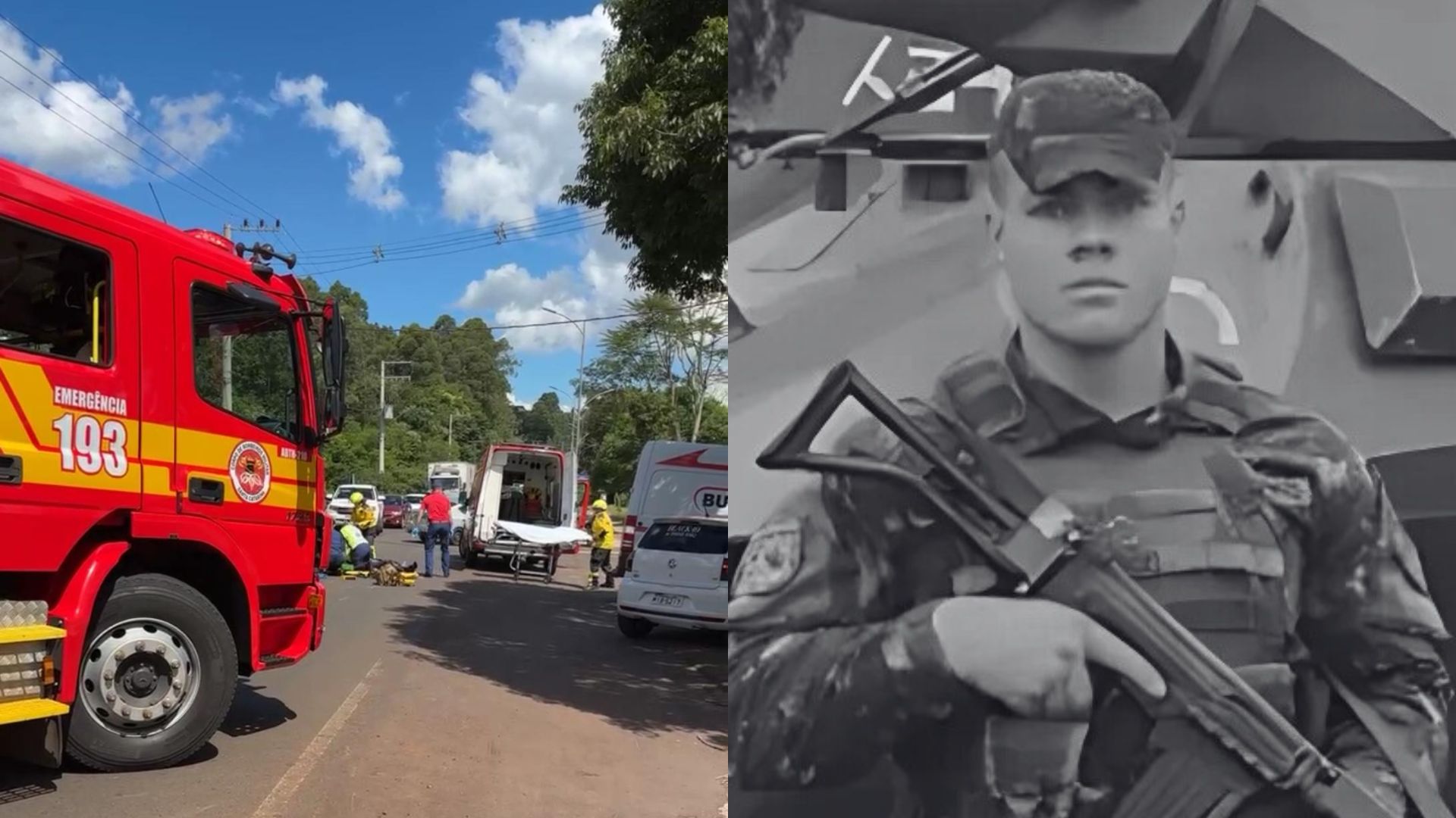 Jovem militar morre após grave acidente no Extremo-Oeste de SC | Foto: Redes Sociais / Portal Peperi