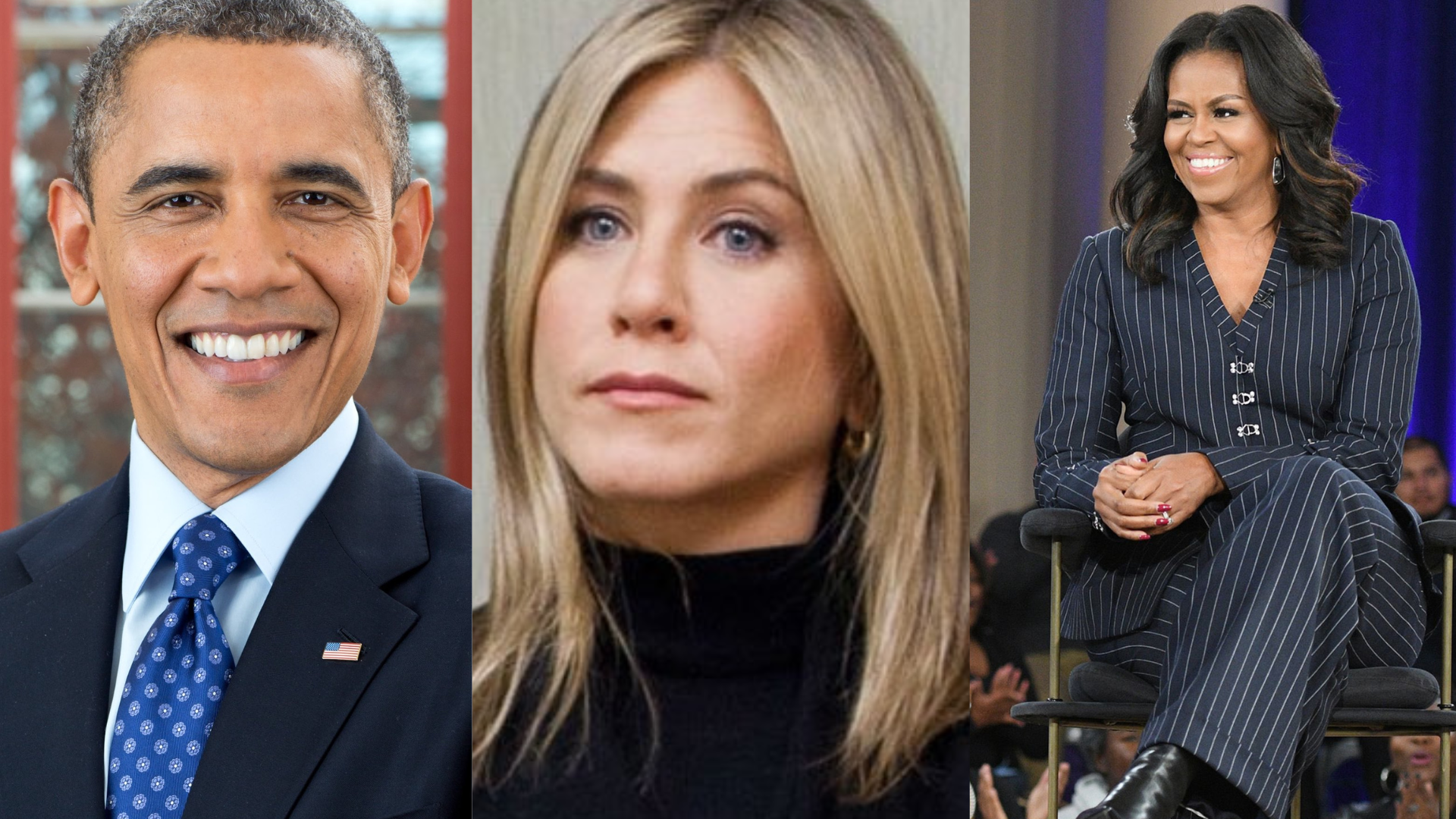 Barack Obama, Michelle Obama e Jennifer Aniston | Foto: Reprodução/Redes Sociais 