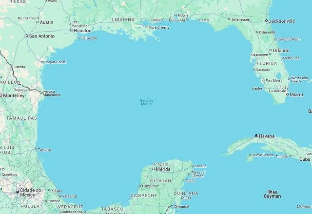 Google Maps vai alterar nome do Golfo do México para “Golfo da América” nos EUA | Foto: Reprodução/SBT News