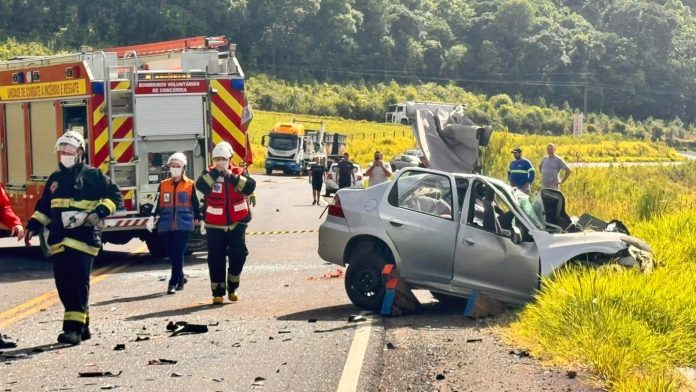 Grave acidente deixa vítima fatal na SC-283