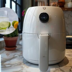 Truque do copo d'água: a solução para manter sua air fryer sempre limpa