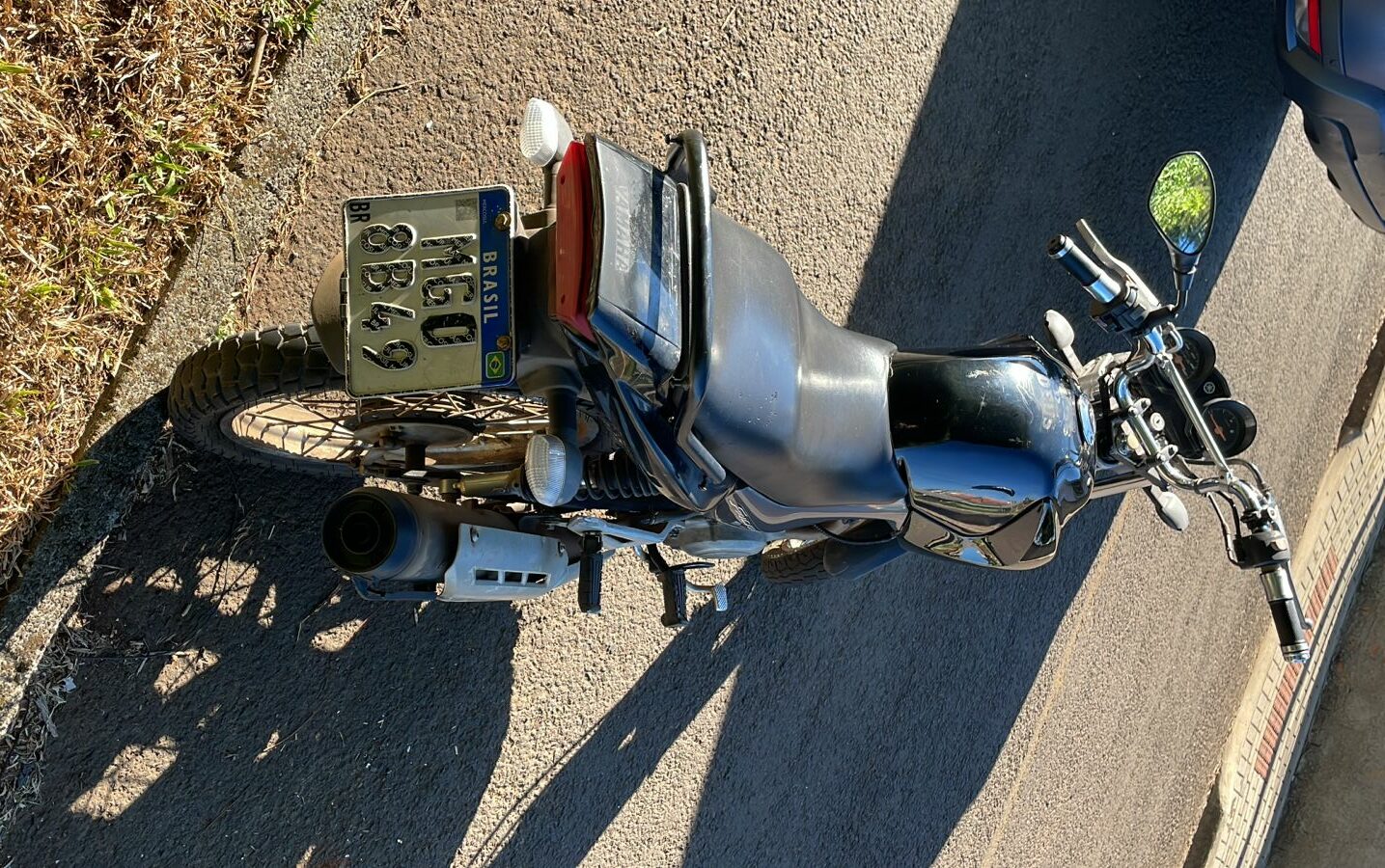 Motocicleta com placa adulterada é apreendida em Chapecó