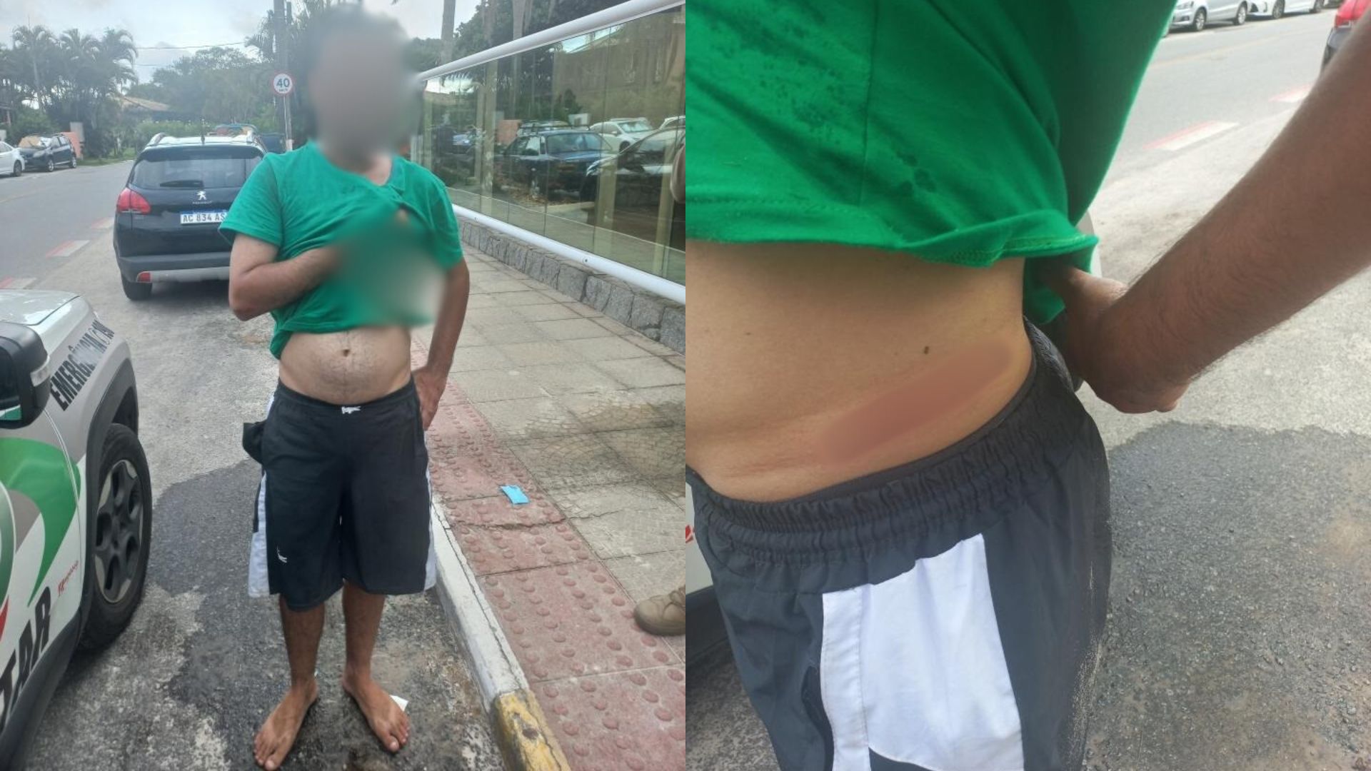 Homem é agredido por moradores após tentar furtar veículo em Florianópolis | Foto: Cedido ao SCC10