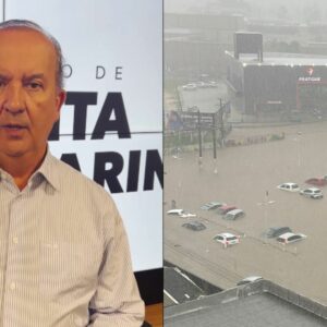 'Vem mais chuva', diz governador Jorginho Mello sobre temporais em SC