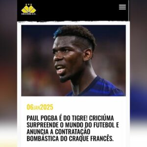 Criciúma 'anuncia' Paul Pogba; entenda