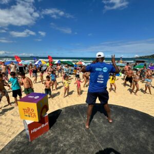 O primeiro final de semana da Arena Farofa SCC SBT, realizada na Praia Central Canto Norte, em Garopaba, foi um sucesso. - Foto: SCC SBT/Reprodução