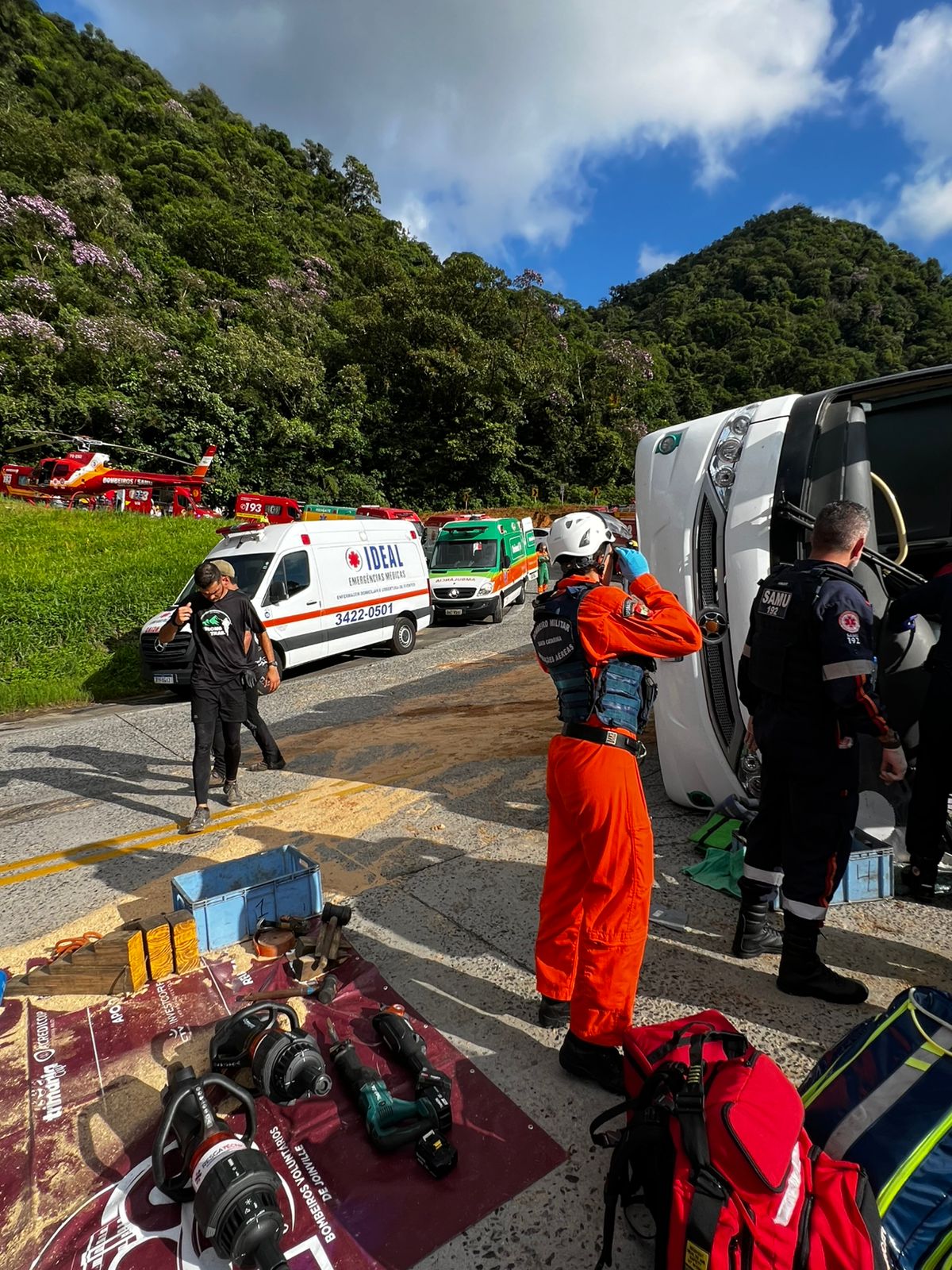 Imagem: Corpo de bombeiros