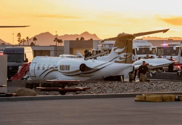 Colisão de aviões em aeroporto dos EUA deixa ao menos um morto | Foto: Reprodução/Redes Sociais, via SBT News