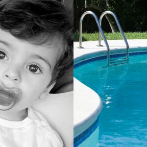 'Um anjo': bebê de 1 ano morre após se afogar na piscina de casa em SC | Foto 01: Redes sociais / Foto 02: Banco de Imagens