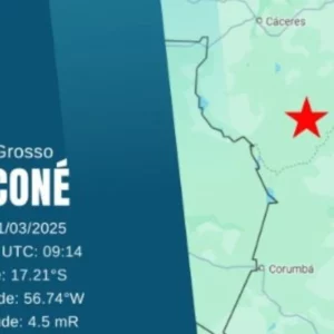 Cidade do Mato Grosso registra terremoto de magnitude 4.5 | Foto: Reprodução/SBT News 