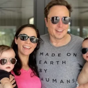 Shivon, Musk e os filhos gêmeos Sidrael e Azure | Foto: Reprodução/X/@shivon, via SBT News
