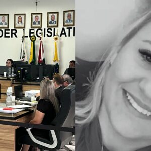 Conversa entre jurada e testemunha encerra júri do homem acusado de feminicídio na Serra | Foto 01: Alessandra Simionato / Foto 02: Redes sociais