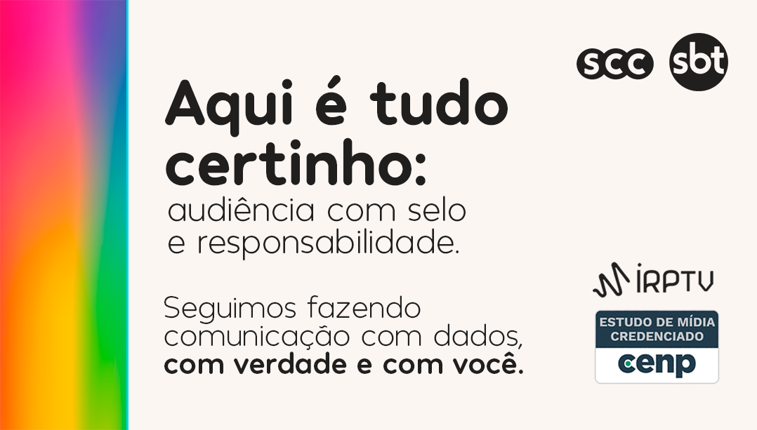 SCC SBT reafirma transparência na medição de audiência | Foto: SCC SBT/Reprodução