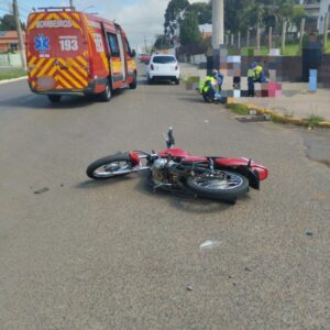 Acidente de trânsito deixa ferido em Curitibanos | Foto: 1ª/2ºBBM – Curitibanos