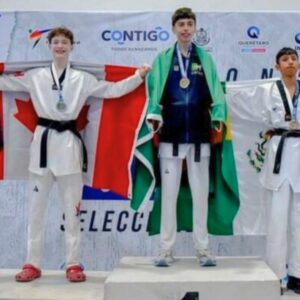 Atleta de Joinville, bolsista da Sesporte, conquista ouro no Pan-Americano Júnior de Taekwondo. - Foto: Divulgação