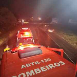 Acidente na BR-282 deixa quatro feridos em Lages | Foto: 2º BBM