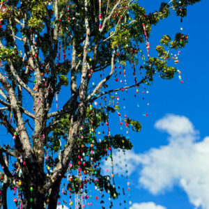 Calçadão de Lages recebe decoração especial para evento da Doce Páscoa neste sábado | Foto: Leonardo Machado / prefeitura de Lages