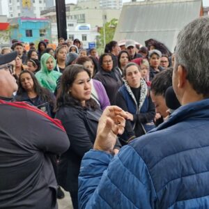 Greve em Lages servidores municipais param por salários e benefícios | Foto: Evandro Gioppo, Rádio Clube de Lages