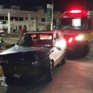 Acidente ocorreu no centro de Xanxerê | Imagem: Corpo de Bombeiros/Reprodução