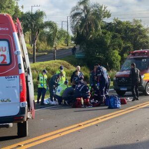 Acidente ocorreu na manhã desta quarta-feira (16) | Imagem: SAER/Reprodução