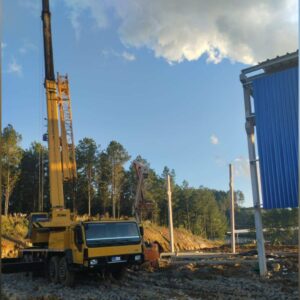 Trabalhador morre após ser atingido por estrutura de concreto em obra na BR-470 | Foto: CBMSC.