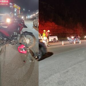 Motociclista tem dedos do pé amputados após colisão com carro na SC-350 | Imagem: corpo de bombeiros