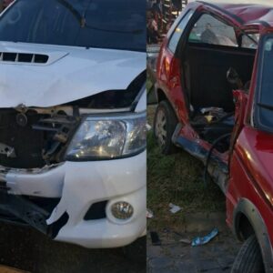 Mulher fica presa nas ferragens após colisão entre carros em Lages  | Imagem: corpo de bombeiros