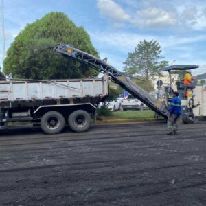Rodoviária de Lages recebe recapeamento total do asfalto | Foto: Divulgação/Secretaria de Obras e Infraestrutura da Prefeitura de Lages