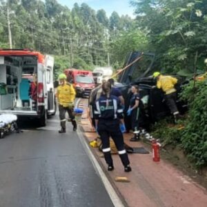Acidente ocorreu na manhã de quinta-feira (8) | Imagem: Corpo de Bombeiros/Reprodução