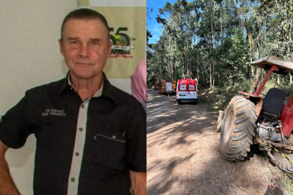 Idoso morre após acidente com trator em SC | Foto: Redes Sociais/CBMSC