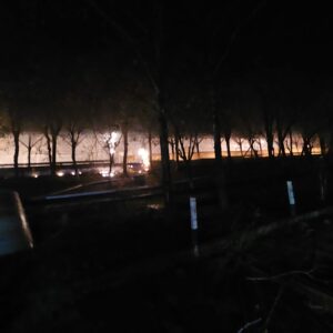 Incêndio ocorreu na Linha Santa Fé Alta, em Itapiranga | Imagem: Corpo de Bombeiros/Reprodução