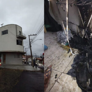 Incêndio em apartamento mobiliza bombeiros em Lages| foto: 5 BBM