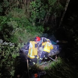 Motorista morre após grave colisão na BR-470 | Foto: CBMSC/divulgação