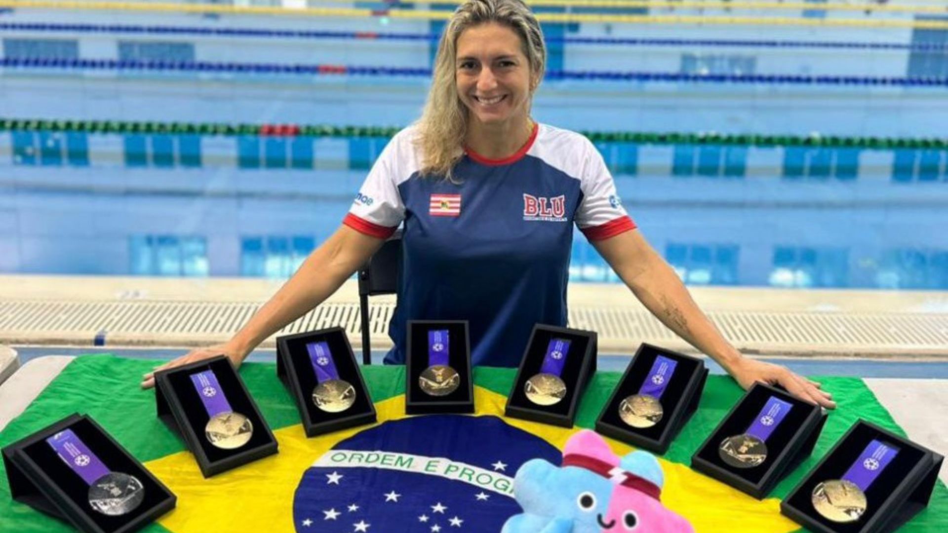 Atleta blumenauense conquista sete ouros e uma prata nos Jogos Mundiais Masters no Taiwan | Foto: Divulgação.