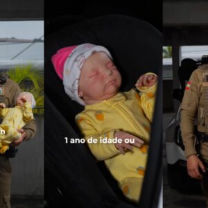 VÍDEO: policial catarinense 'ensina' como transportar bebê reborn no carro | Foto: Polícia Militar/Reprodução